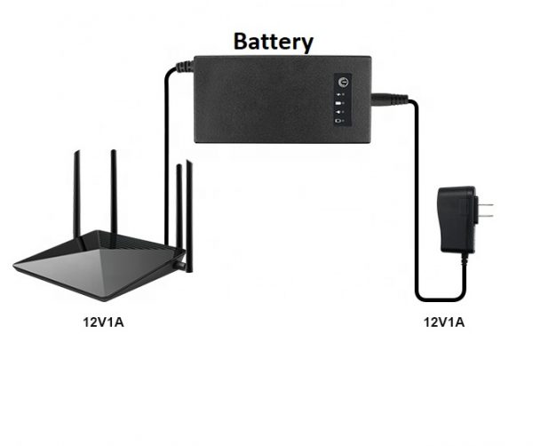 Mini UPS Battery for routers and cameras and dvr